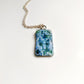 Reticulated Silver and Enamel Rectangle Pendant - MaisyPlum