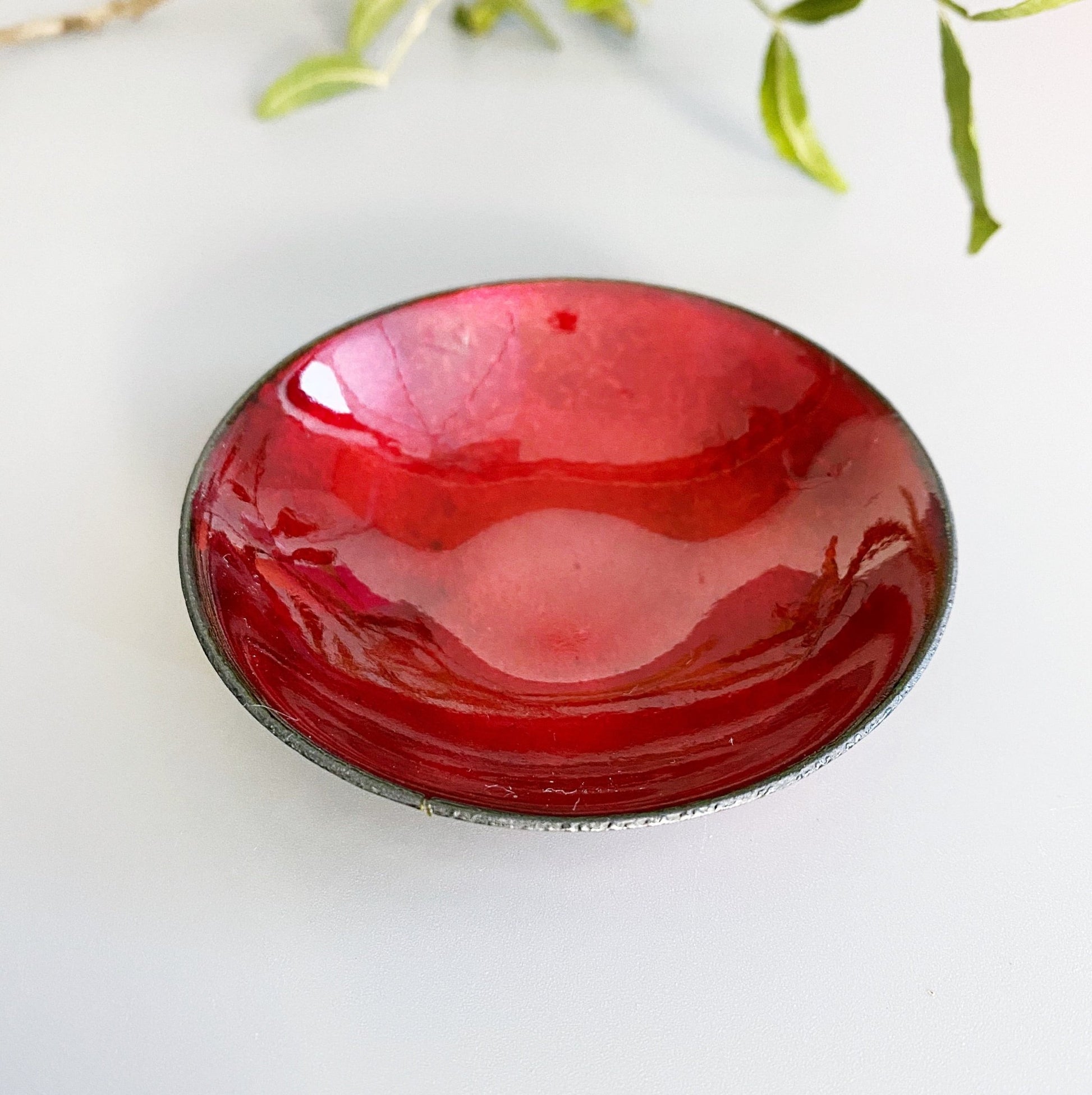 Ruby Red Enamel Ring Bowl - MaisyPlum
