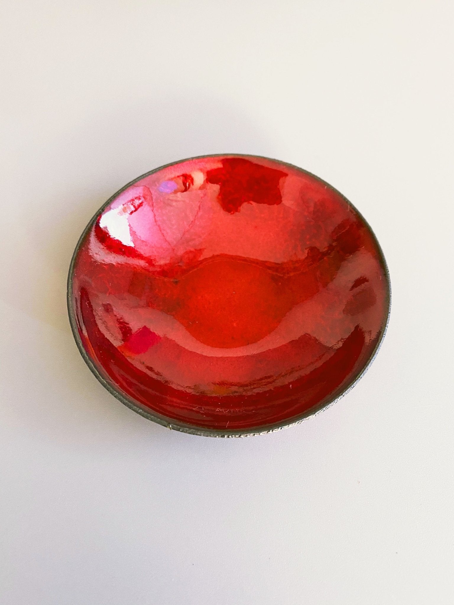 Ruby Red Enamel Ring Bowl - MaisyPlum