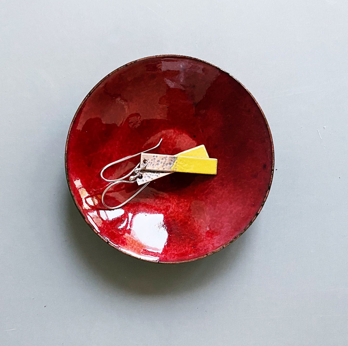 Small Red Copper Enamel Ring Bowl - MaisyPlum