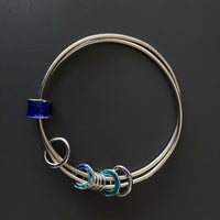 Rustic Bangle Set with Enamel Charms - MaisyPlum