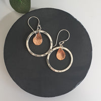 Silver and Copper Hoop Earrings - MaisyPlum