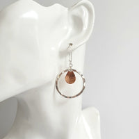 Silver and Copper Hoop Earrings - MaisyPlum
