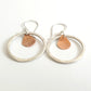 Silver and Copper Hoop Earrings - MaisyPlum