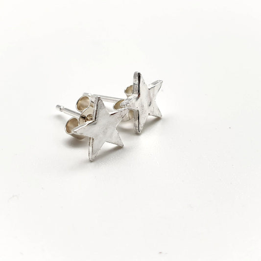 Solid Silver Star Stud Earrings - MaisyPlum