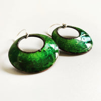Statement Hoop Enamel Earrings - MaisyPlum