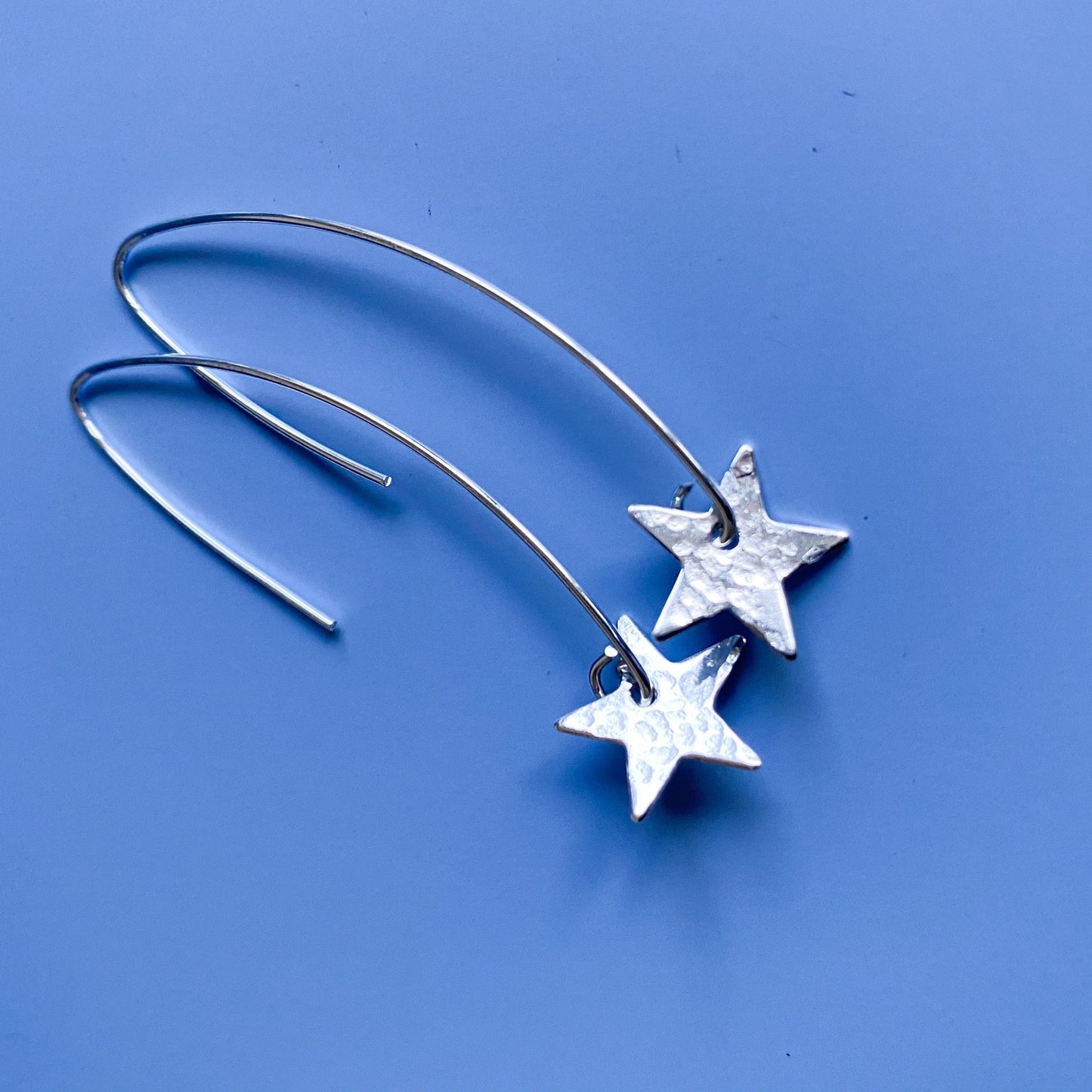 Sterling Silver Star Drop Earrings - MaisyPlum