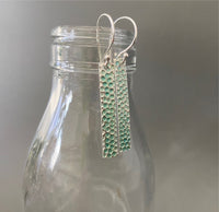 Textured Silver Bar Earrings - MaisyPlum
