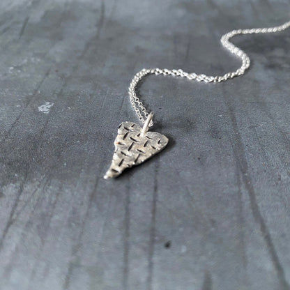 Textured Sterling Silver Heart Pendant - MaisyPlum