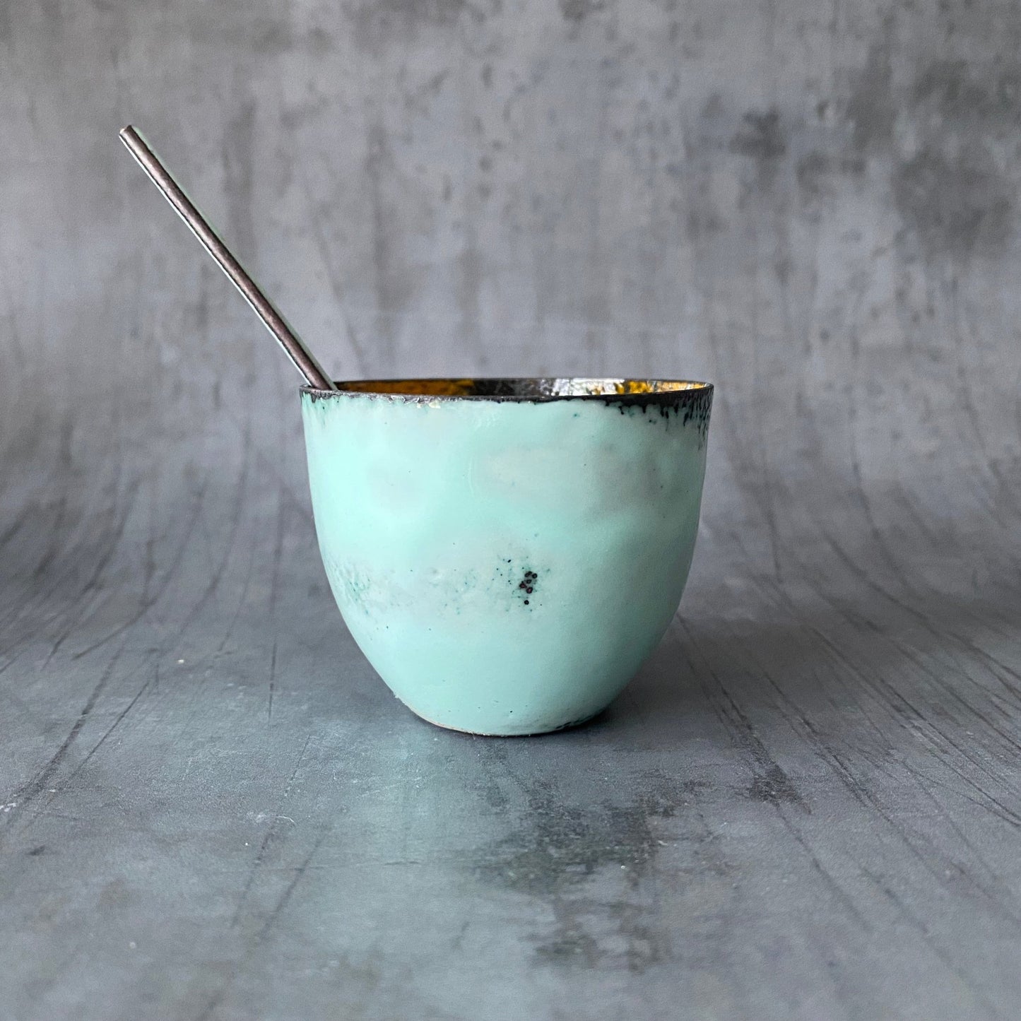 Turquoise Blue Copper Enamel Bowl - MaisyPlum