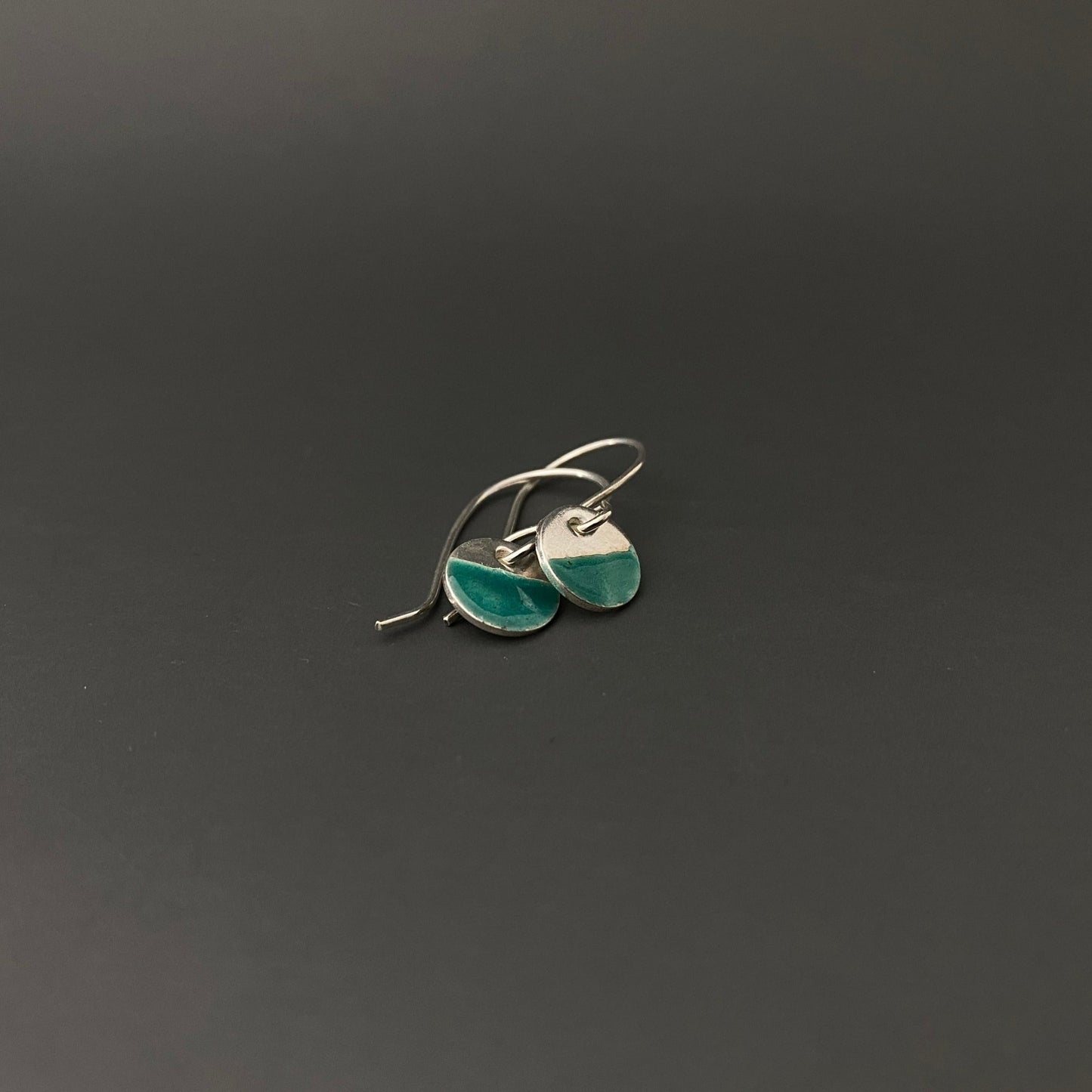 Two Tone Silver Disc Earrings - Small - MaisyPlum