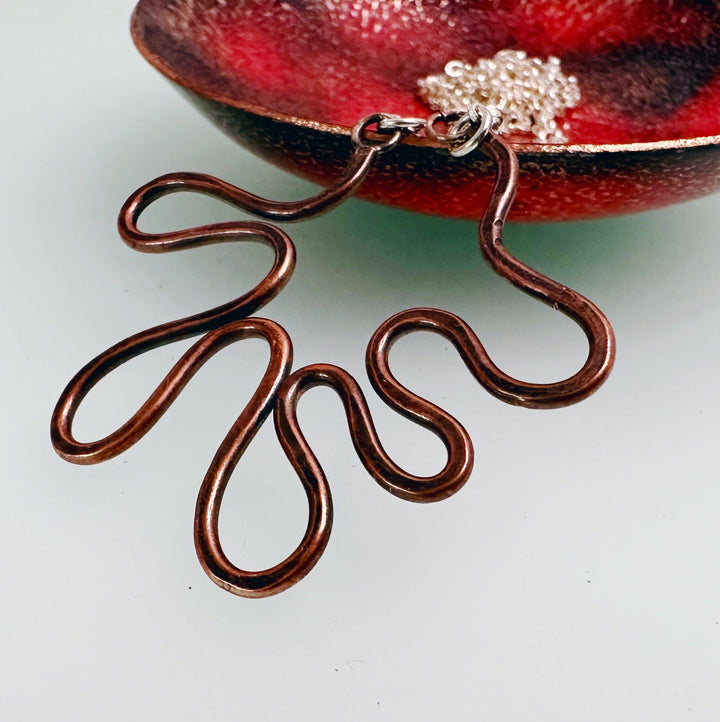 Wavy Copper Pendant - MaisyPlum