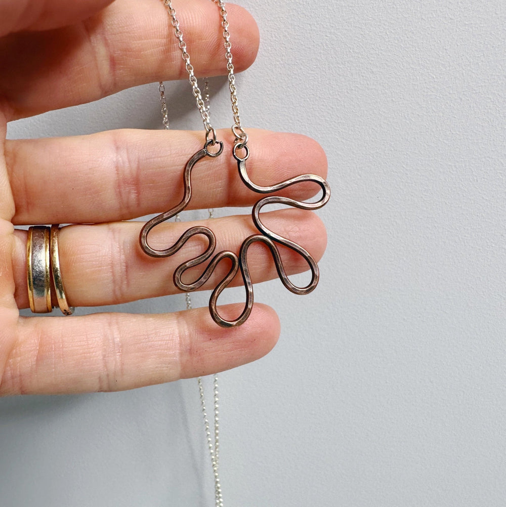 Wavy Copper Pendant - MaisyPlum